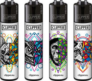Clipper Classic Large Aanstekers "Geometric Animals #2" (4 Stuks)