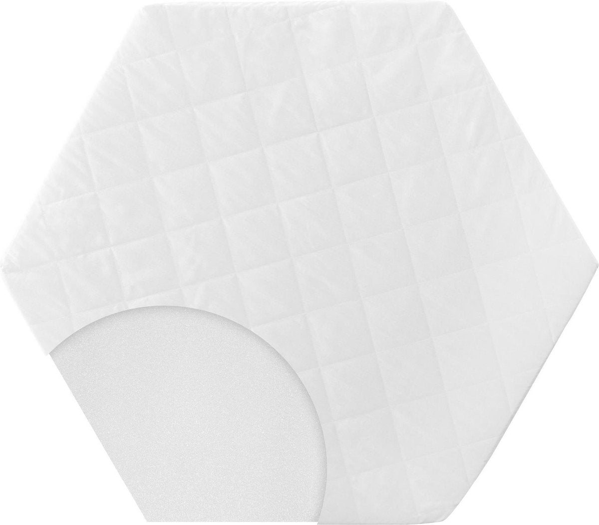 Roba Boxkleed Zeshoekig 112 X 97 X 4 Cm Polyester Wit 2-delig