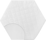 Roba Boxkleed Zeshoekig 112 X 97 X 4 Cm Polyester Wit 2-delig