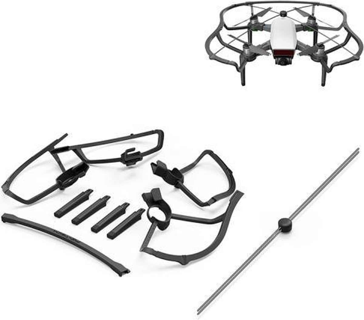 PGYTECH Hoogte Extender Been Landingsbeugel + Propeller Beschermende Covers + Antibotsingsring voor DJI Spark