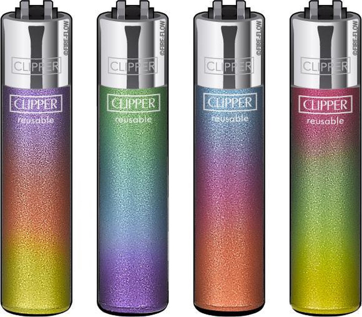 Clipper Classic Large Aanstekers "Triple Gradient" (4 Stuks)