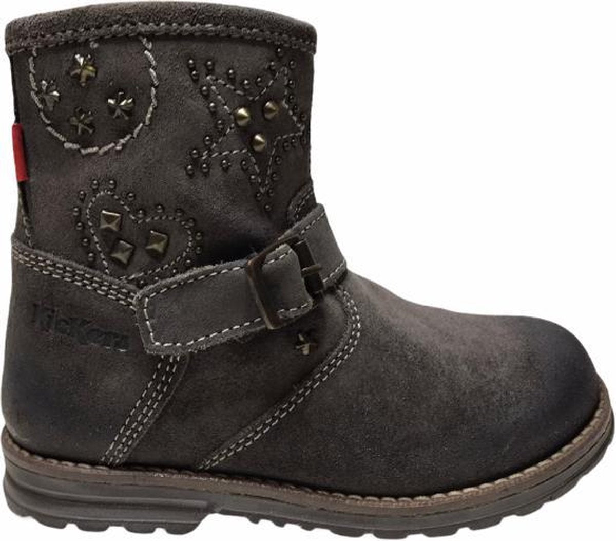Kickers studs rits laarsjes alexis grijs mt 22