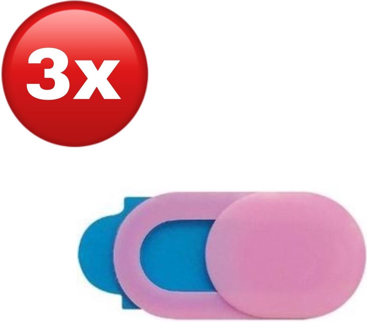 3 stuks - Webcam cover - Camera schuifje - Privacy - Cover - Schuifje - Roze
