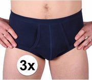 3x Beeren heren ondergoed Classic donkerblauw maat XXL - Onderbroeken/slips voor heren