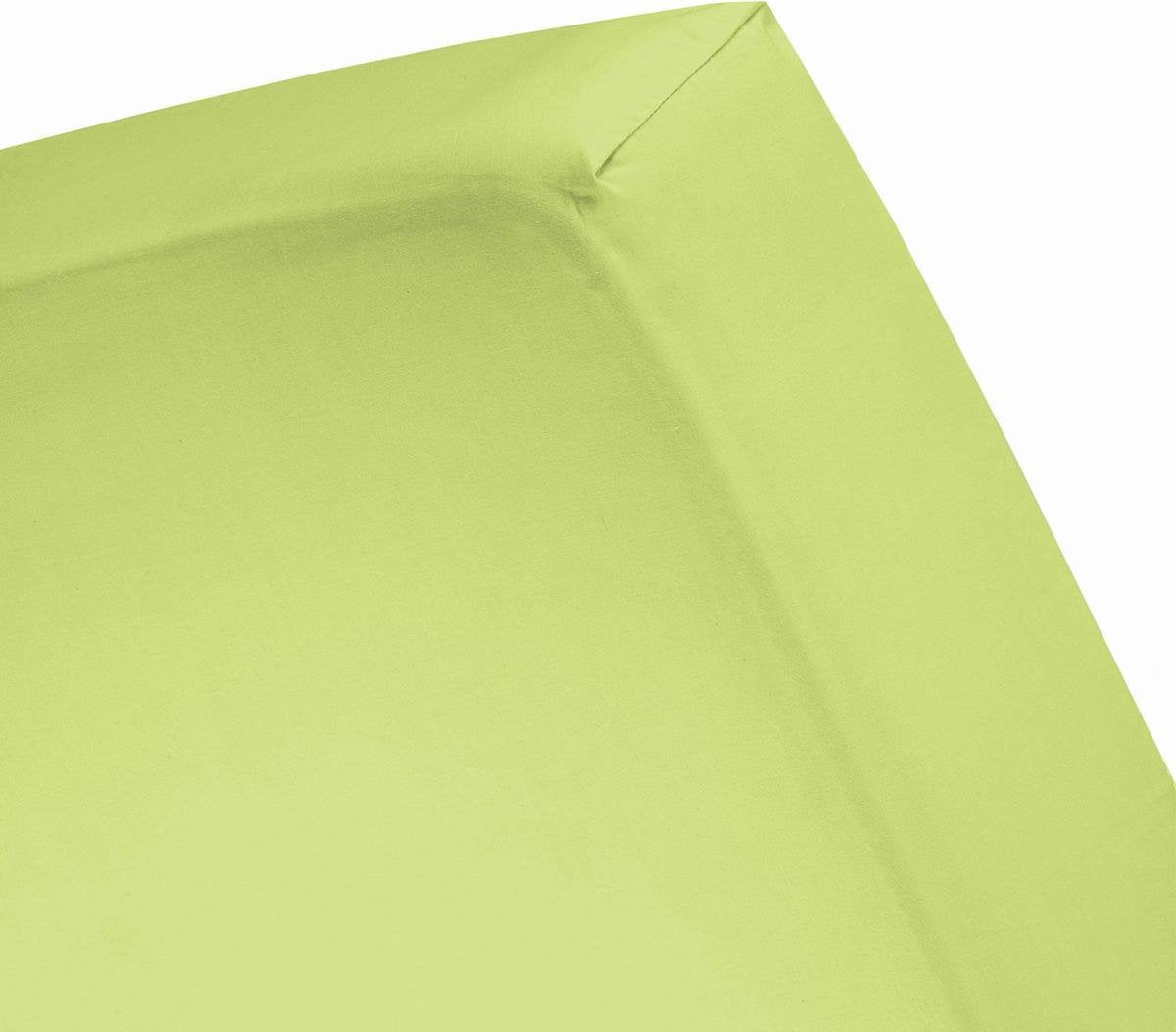 Damai - Hoeslaken (tot 15 cm) - Katoen - 60 x 120 cm - Lime