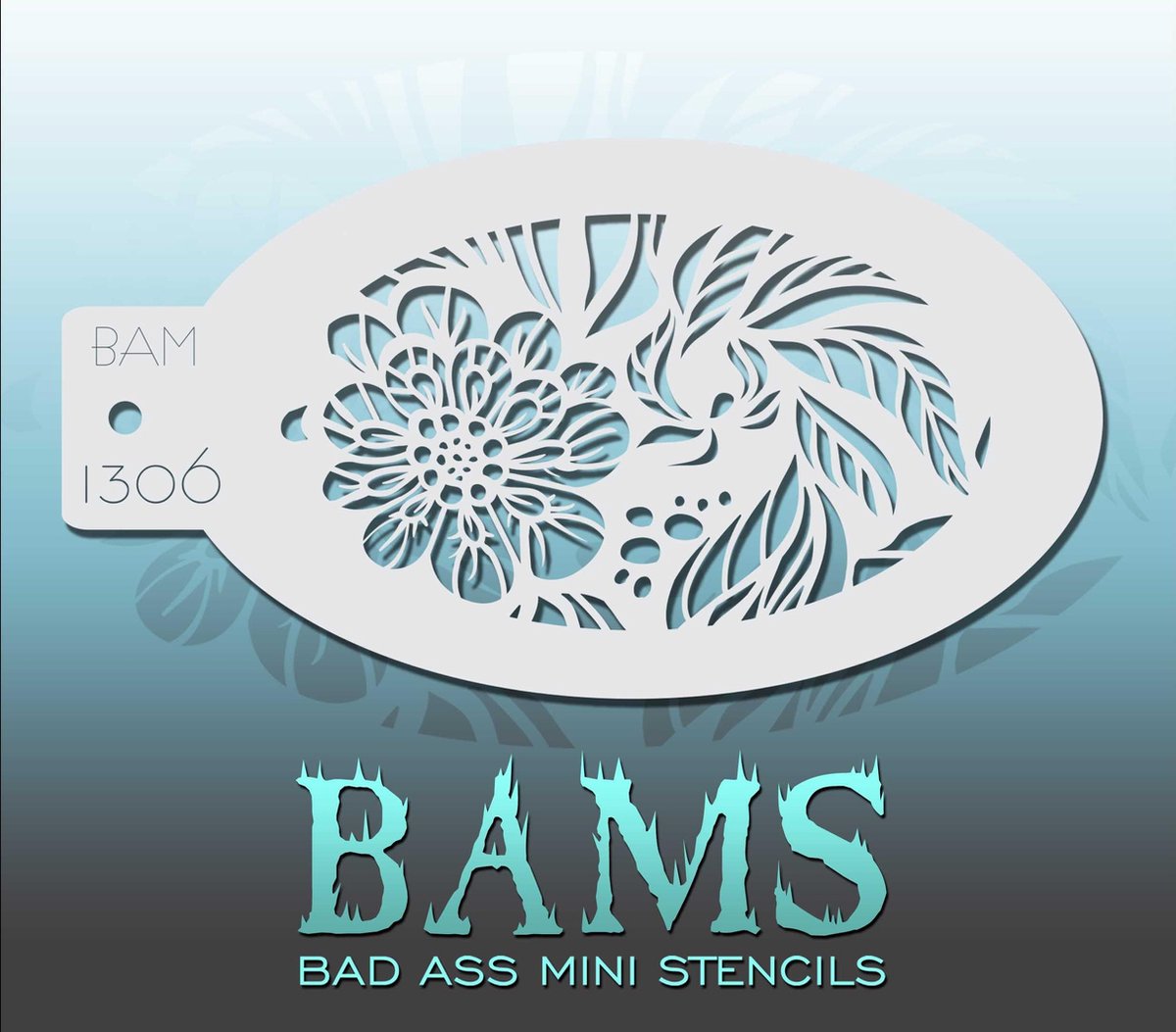 Bad Ass Stencil Nr. 1306 - BAM1306 - Schmink sjabloon - Bad Ass mini - Geschikt voor schmink en airbrush