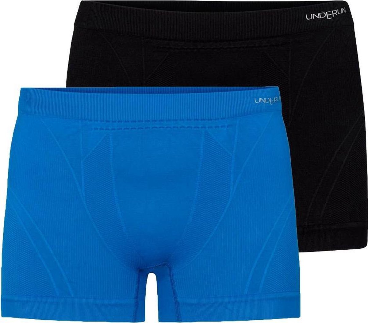 Underun Boxer Duo Pack Zwart/Blauw - Hardloopondergoed - Sportondergoed - S