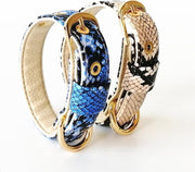 Pepets © – Halsband En Leiband Hond – Set Hondenhalsband En Hondenriem – Koningsblauw – Croco - maat S
