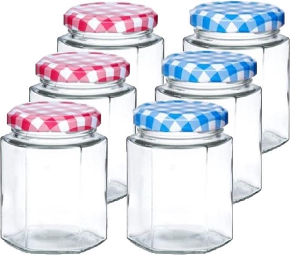 Set van 12 stuks glazen weckpotten/inmaakpotten met schroefdop 175 ml - Jampotjes met draaideksel - Voorraadpotten met draaidop