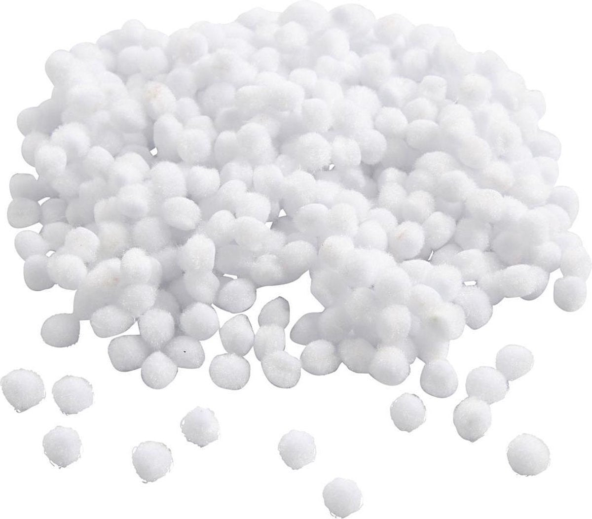 Creative Pompoms 5 Mm Pluche Wit 550 Stuks