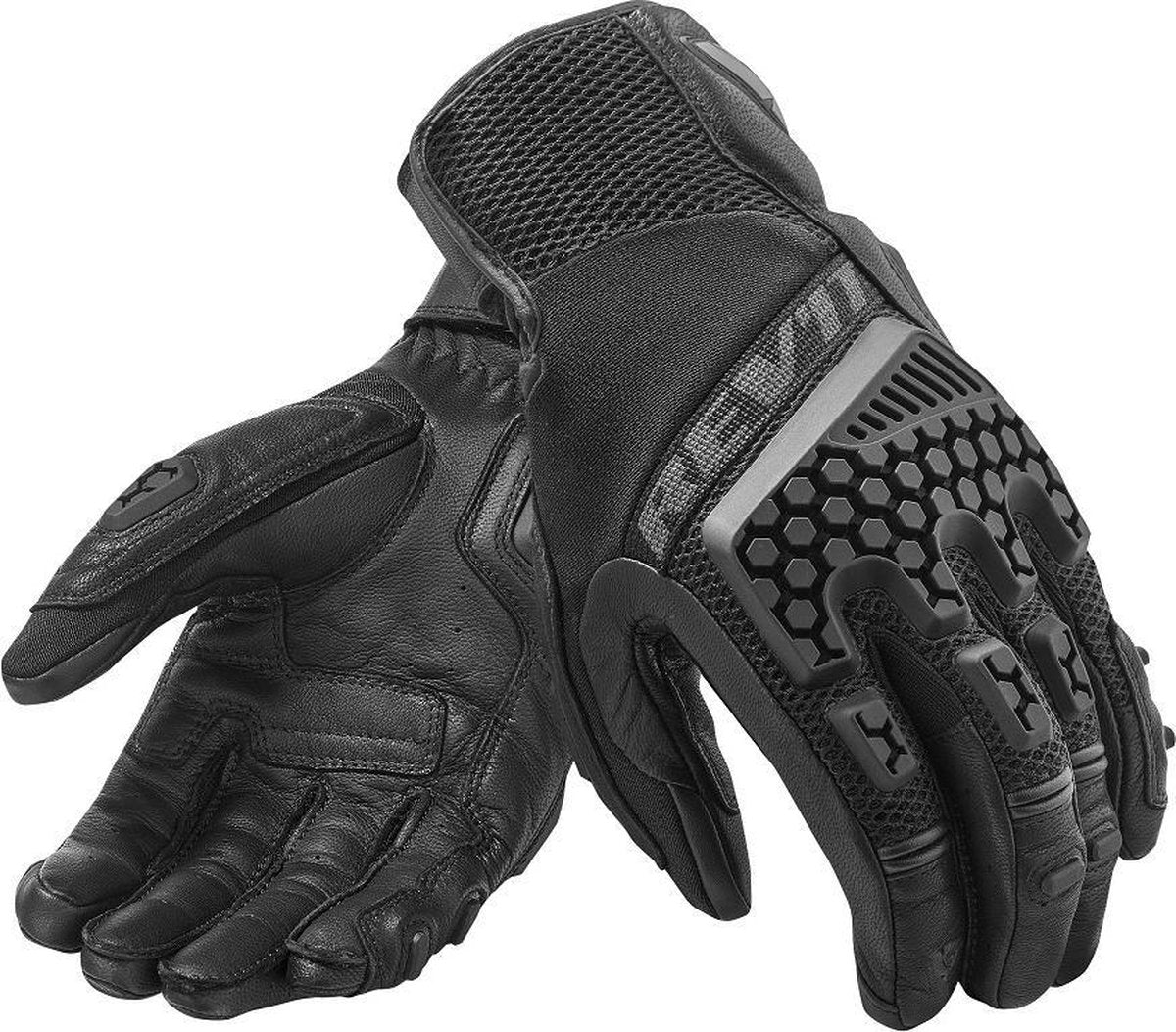 REV'IT! Sand 3 Black Motorcycle Gloves 2XL