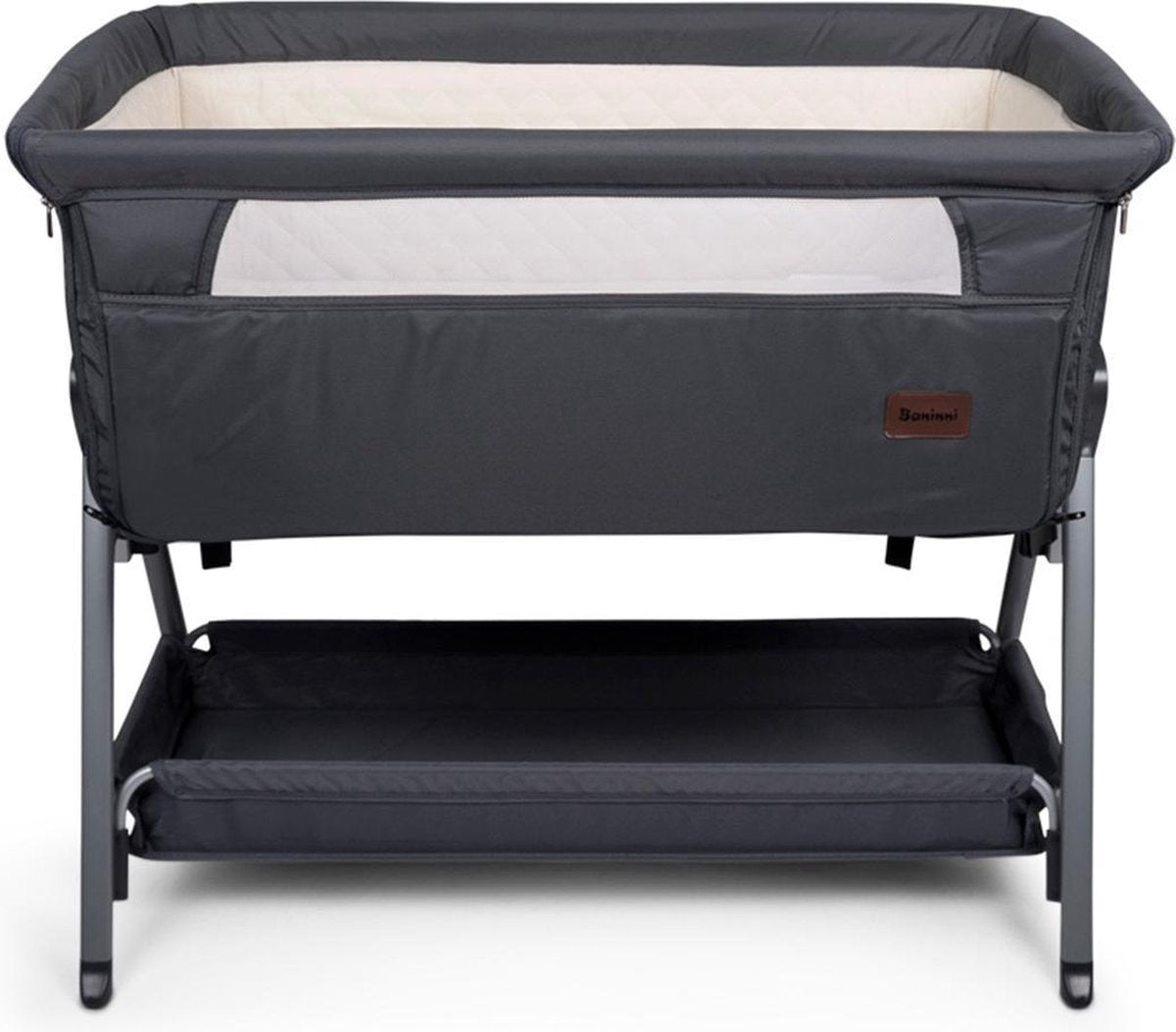 Baninni Co Sleeper Wieg - Aanschuifwieg - Elia - Donkergrijs