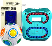 Ultrasativa® - Blue Puzzel Pakket - Iq Bal - Puzzel Bal - Fidget Cube - Blauw - Fidget - Fidget Pakket - Fidgets - Fidget Toys - Nieuwste TikTok Trend