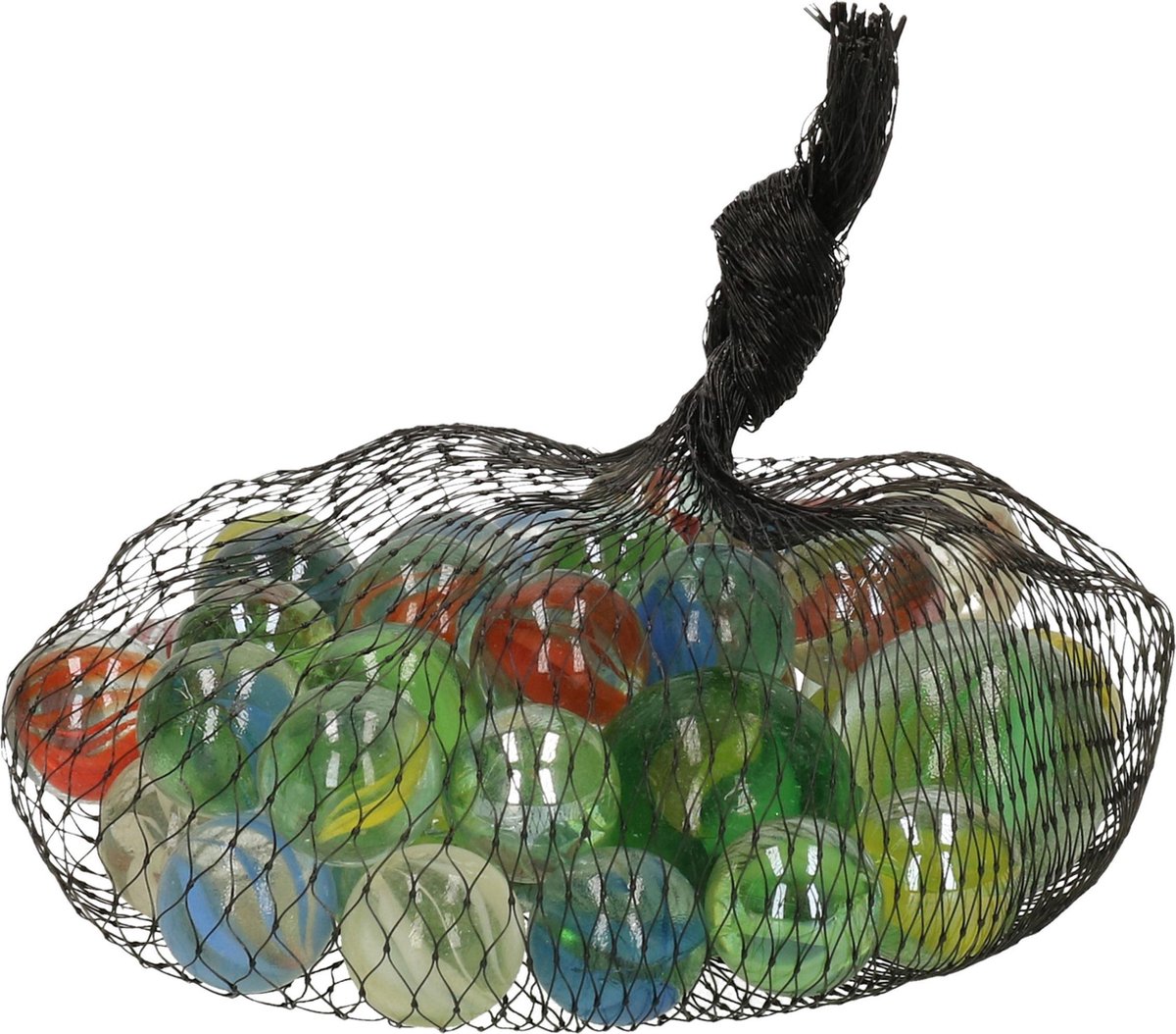Knikkers transparant met gekleurd oog 200x stuks - Kinder speelgoed/cadeau - Voordelige knikkers