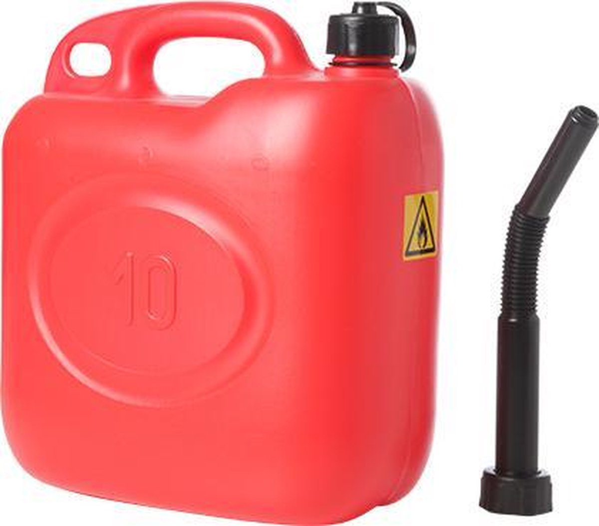 Jerrycan voor brandstof - Rood - 10l - Met schenktuit