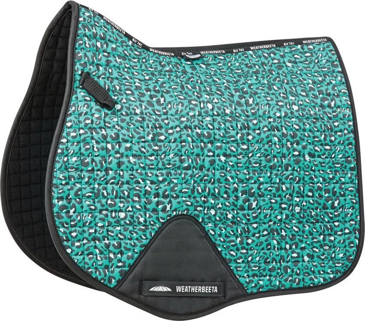 DW4Trading® Weatherbeeta paarden zadeldekje prime dressuur leopard turquoise full