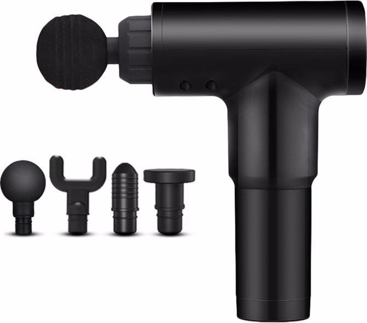 Fascial gun - Massage gun - Zwart - 4 opzetstukken - Stille en Lange batterijduur - Massagegun spier massage - Stress relief - Spierherstel - 2000mAh batterij - Relax massage - Draadloos - Mini Massage - Oplaadbaar - Massage pistool - Massageapparaat