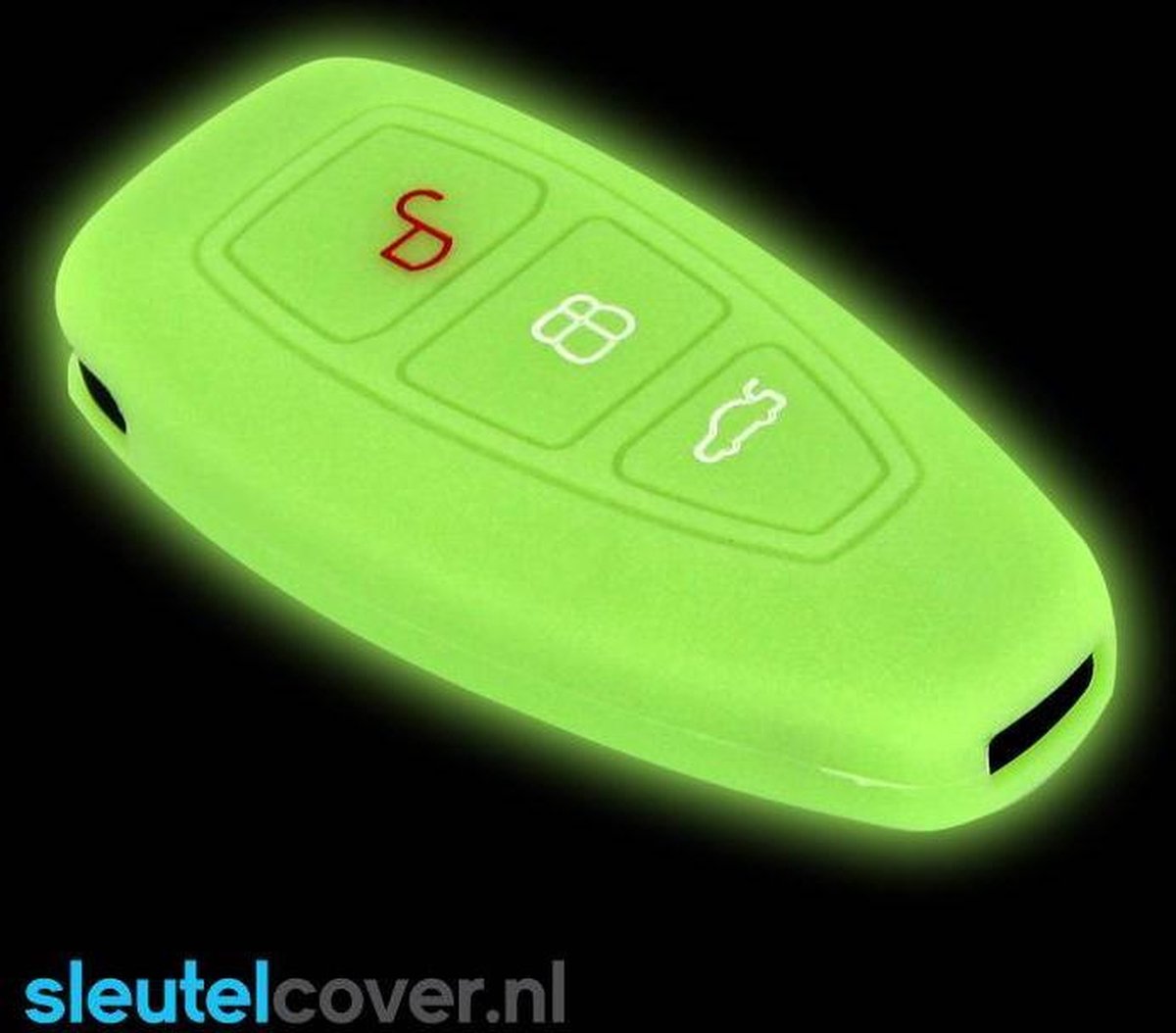 Ford SleutelCover - Glow in the dark / Silicone sleutelhoesje / beschermhoesje autosleutel