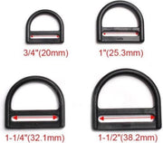 Allesvoordeliger D-ring kunststof 25 mm met extra bandlus - 5 stuks