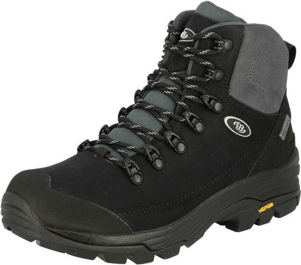 Brütting Wandelschoen Mount Tanaga Nubuck Leer Zwart/grijs Mt 44