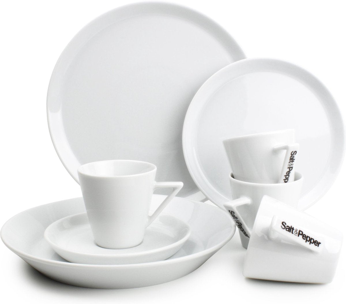 Salt&Pepper Stripeless Serviesset - 20 delig - wit