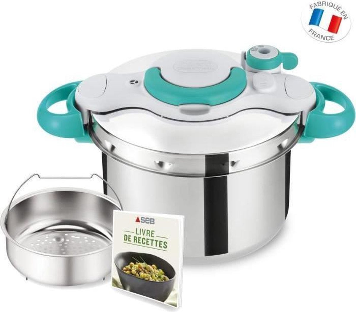 SEB CLIPSO MINUT 'EASY Snelkookpan P4620716 6L blauw Alle warmtebronnen inclusief inductie