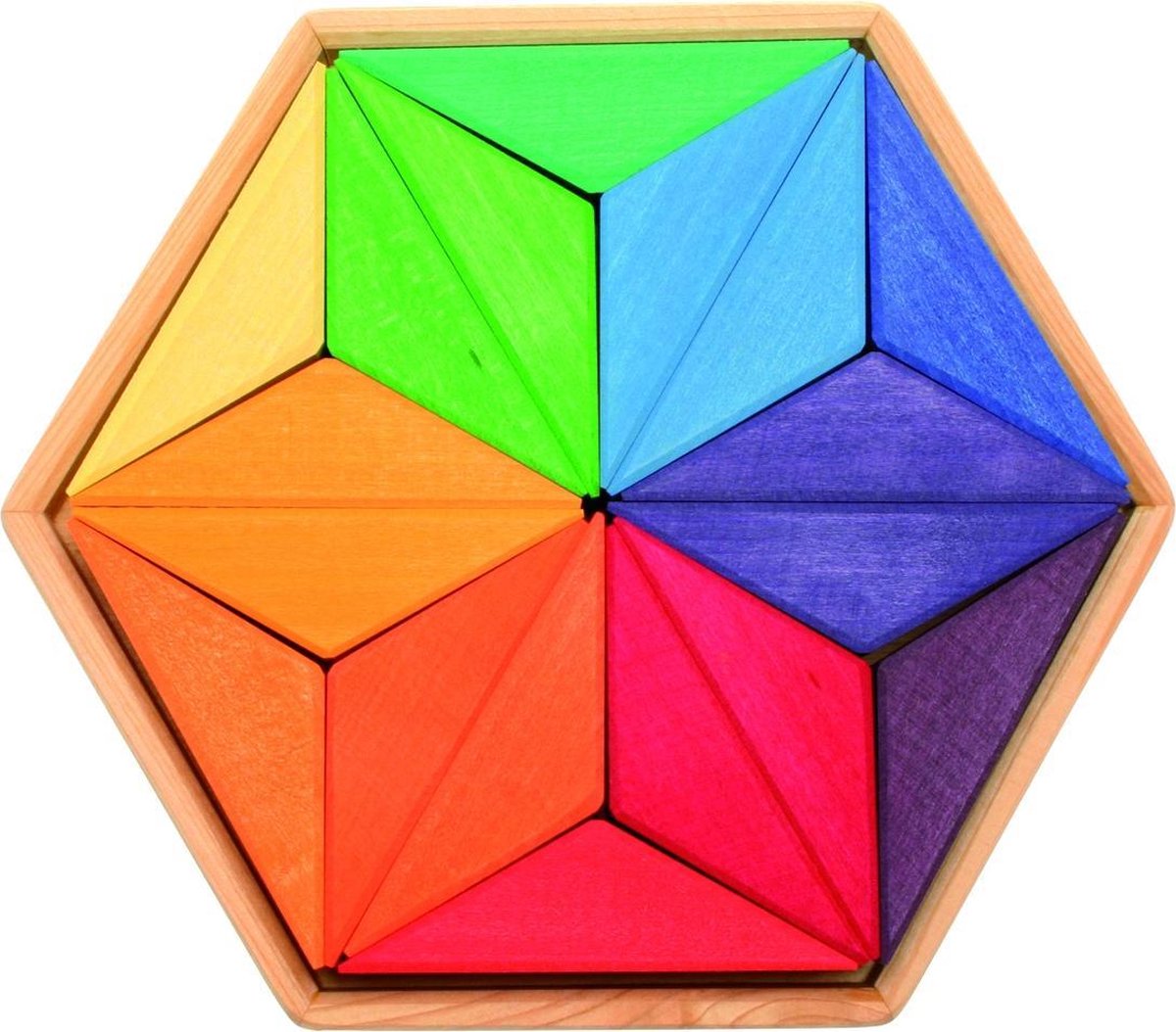 Grimm's houten puzzel kleuren ster - 12 stukjes