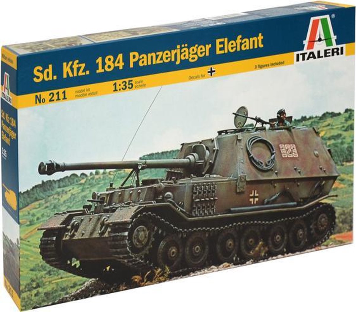 Italeri SD.KFZ.184 Panzerjager Elefant + Ammo by Mig lijm