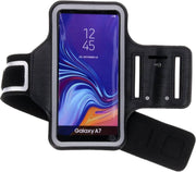 Zwart Sportarmband Samsung Galaxy A7 (2018) - Zwart / Black