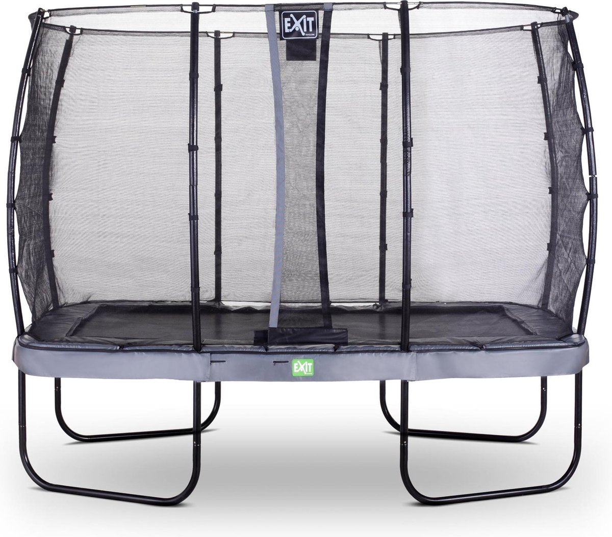 Trampoline EXIT Elegant Premium - 214x366cm met Deluxe veiligheidsnet - grijs
