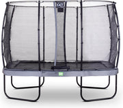 Trampoline EXIT Elegant Premium - 214x366cm met Deluxe veiligheidsnet - grijs