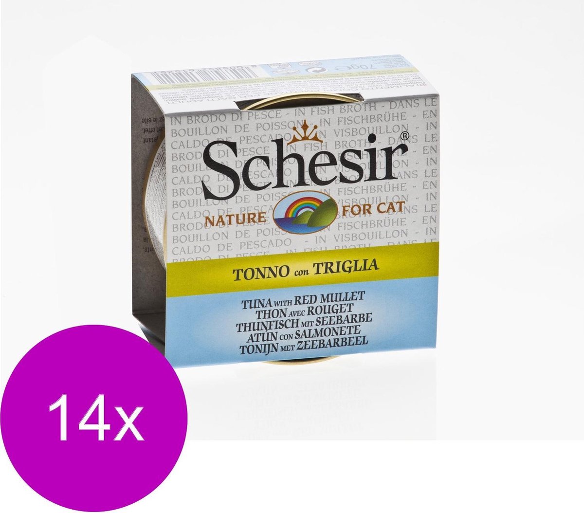 Schesir - Tonijn met zeebarbeel - 14 stuks à 70 gram