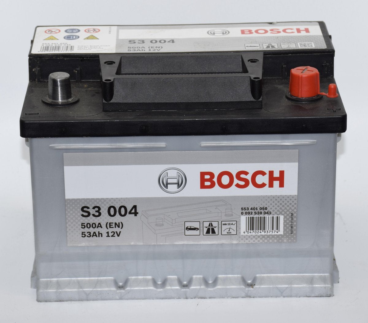 Bosch accu S3004 - 500A (EN) 53Ah 12V