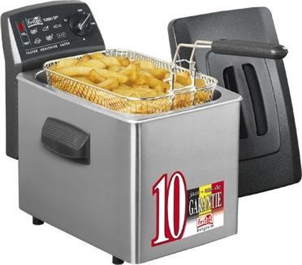 friteuse Turbo 4L silver metallic met stofdeksel