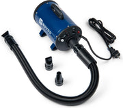 Nuvoo Professionele Hondenföhn / Waterblazer / Hondenborstel met 3 Opzetstukken - Verstelbare Vermogen tot 2200W - Warme / Koude Stand - Blauw