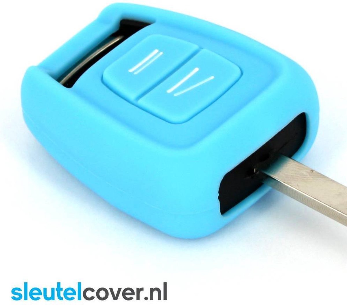 Opel SleutelCover - Lichtblauw / Silicone sleutelhoesje / beschermhoesje autosleutel
