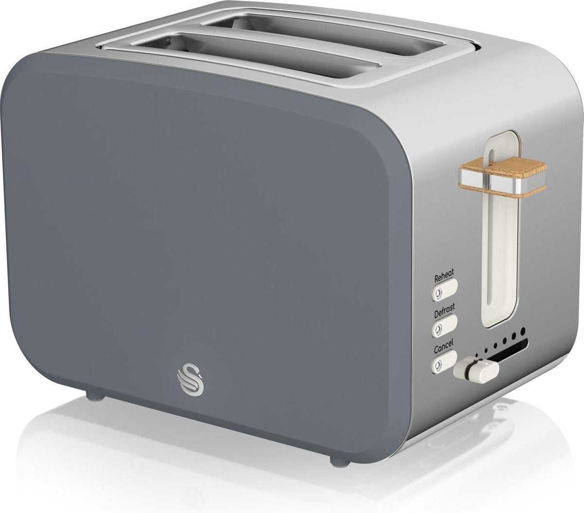 Swan 2 Slice Toaster GRILL | geborsteld roestvrij staal | 900W broodrooster | Nordic collectie