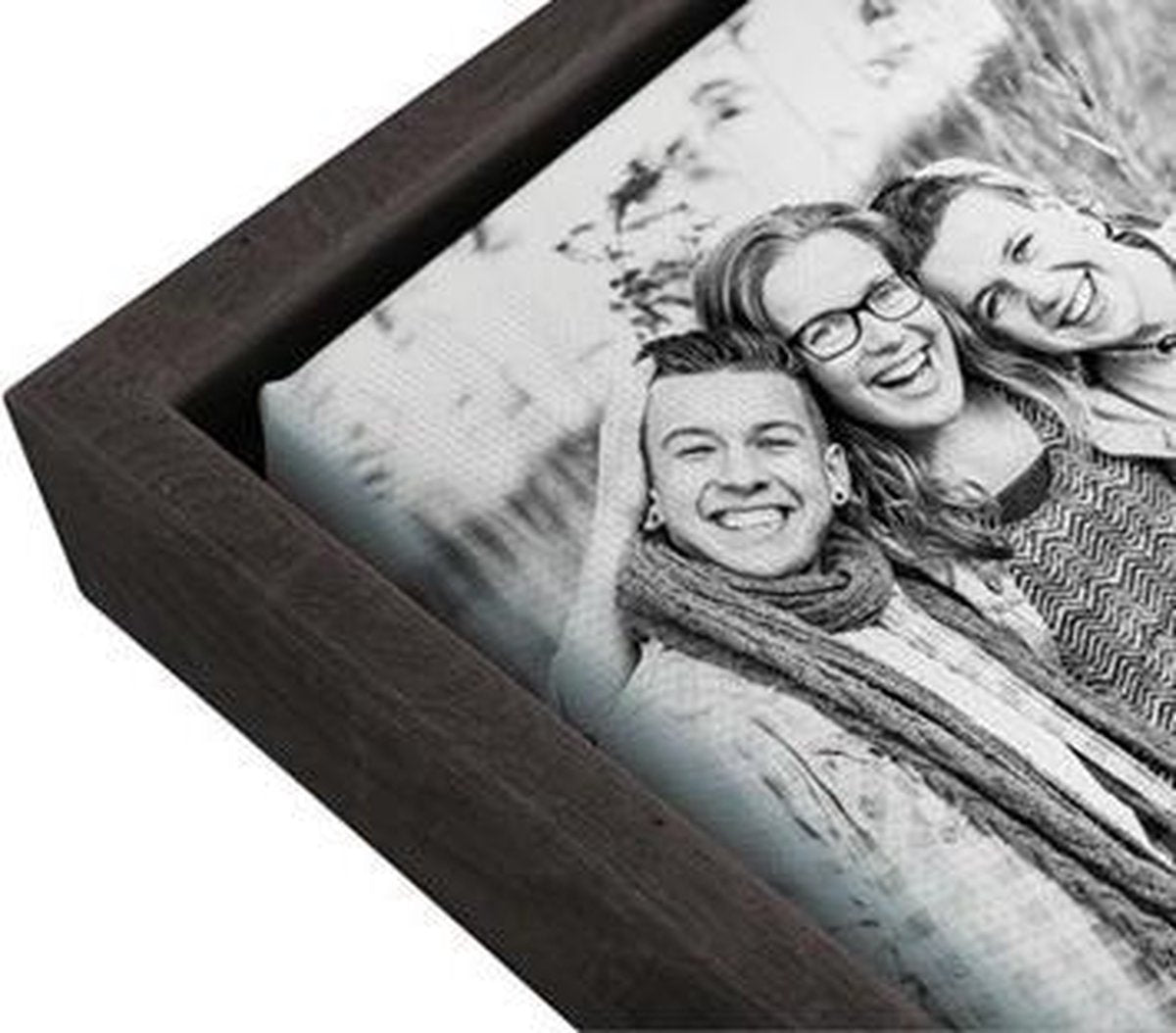 40x40 cm - Canvas kader - Zwarte baklijst - voor canvas product