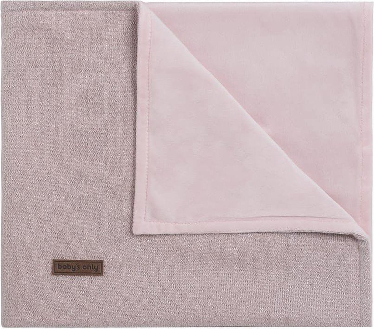 Baby's Only Ledikantdeken soft Sparkle - zilver-roze mêlee