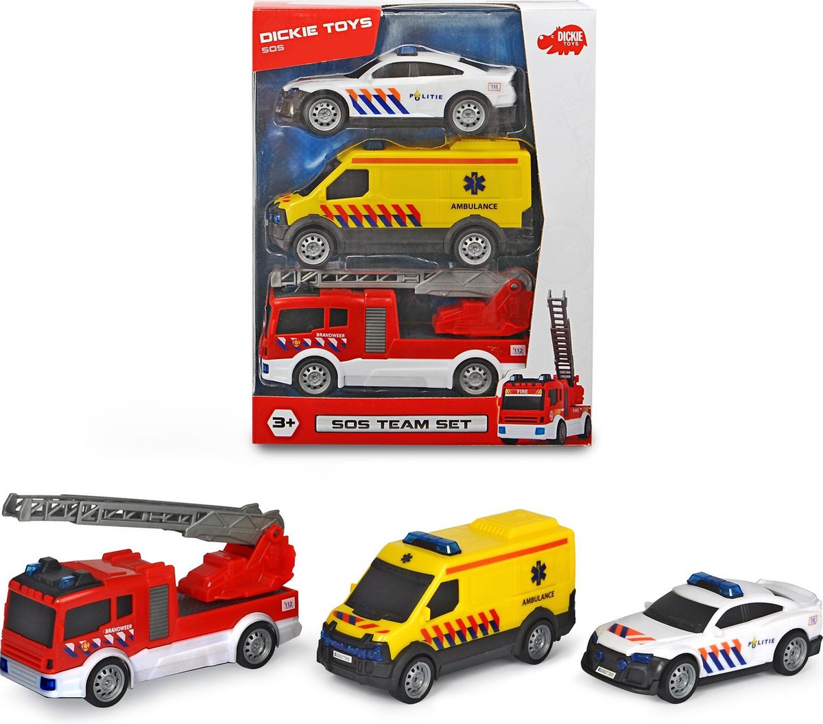 Dickie SOS Team Set Nederland Set - Speelgoedvoertuig