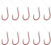 Dam Spezi Trout Red - Onderlijn - Haakmaat 6 - 0.22mm - 3.2kg - 7lbs - 70cm - 10 Stuks - Rood