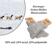 6-Paar Norweger Geiten Wollen Wintersokken-Maat 46-47