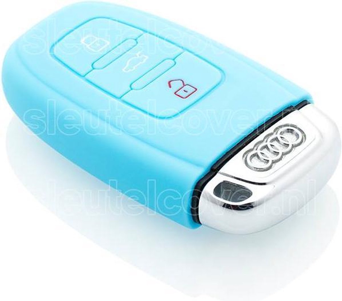 Audi SleutelCover - Lichtblauw / Silicone sleutelhoesje / beschermhoesje autosleutel