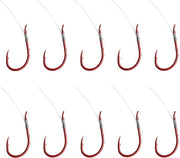 Dam Spezi Trout Red - Onderlijn - Haakmaat 14 - 0.14mm - 1.5kg - 3lbs - 70cm - 10 Stuks - Rood