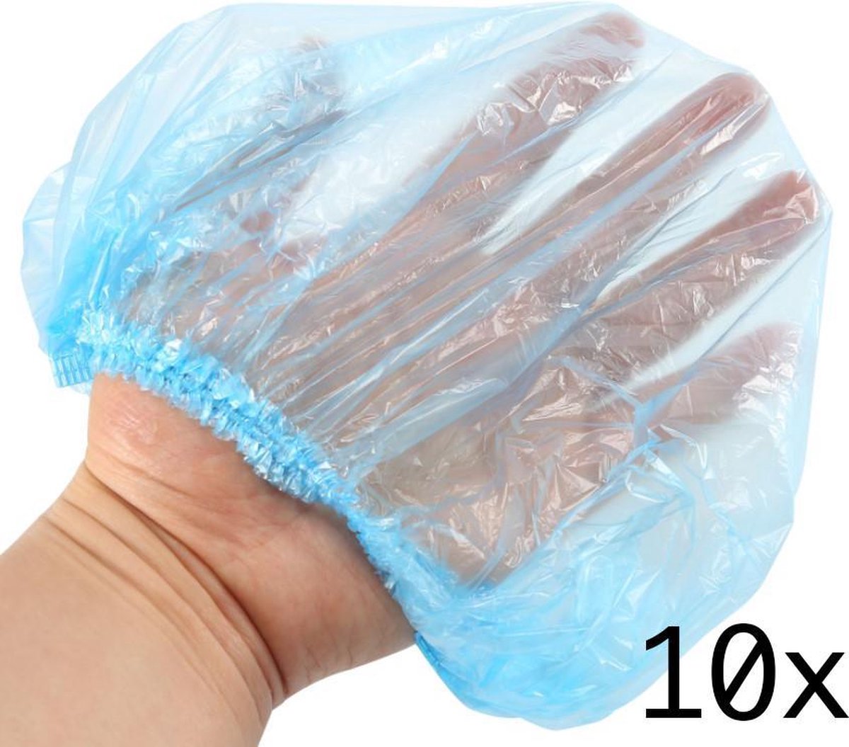 Douchemuts - Set van 10 stuks! - Badmuts - Douche cap - Shower cap - Haarnetje - Stofnetje - Set van 10! - Wegwerp - Blauw