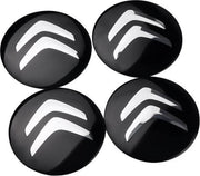 Set van 4 Citroen stickers 57mm - Velgen - Winterbanden - Velg - All season banden - Naafdoppen - Naafkappen -Ontvochtiger - Ruitenkrabber - Vorst - Regen - stickers - logo - embleem