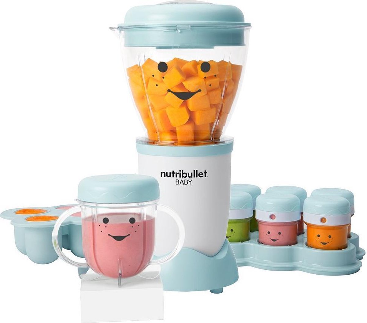NutriBullet Baby Bullet - 18-delig - Blender - Mixer voor Babyvoeding - inclusief 6 handige bekers