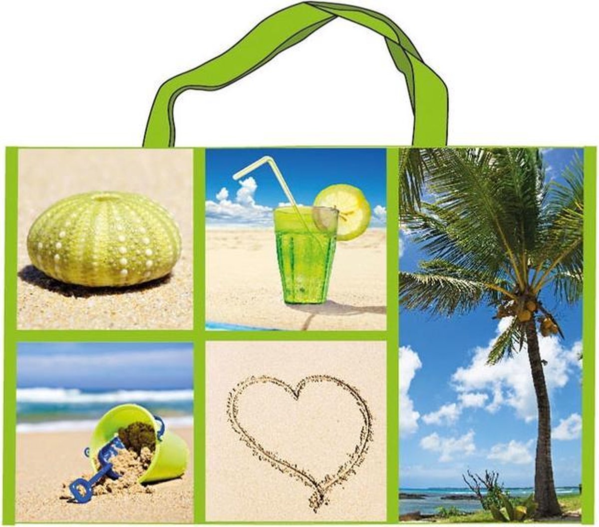 Strandtas/ boodschappentas tropical