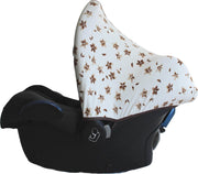 Wallabiezzz - Maxi Cosi Autostoel Zonnekap - Flower Bruin