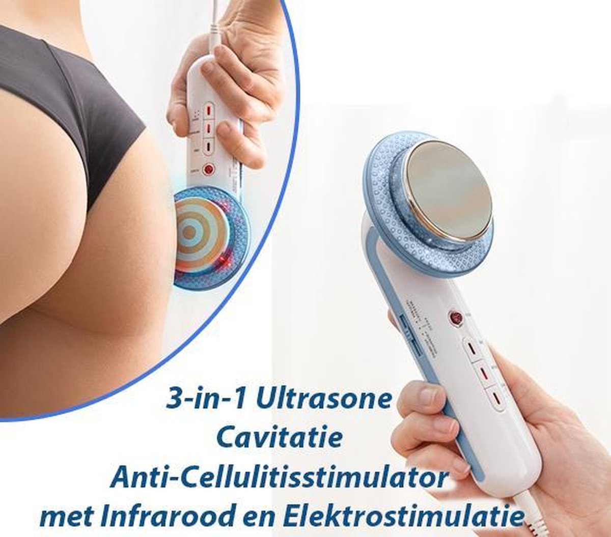 3-in-1 Ultrasone Cavitatie Anti-Cellulitisstimulator met Infrarood en Elektrostimulatie